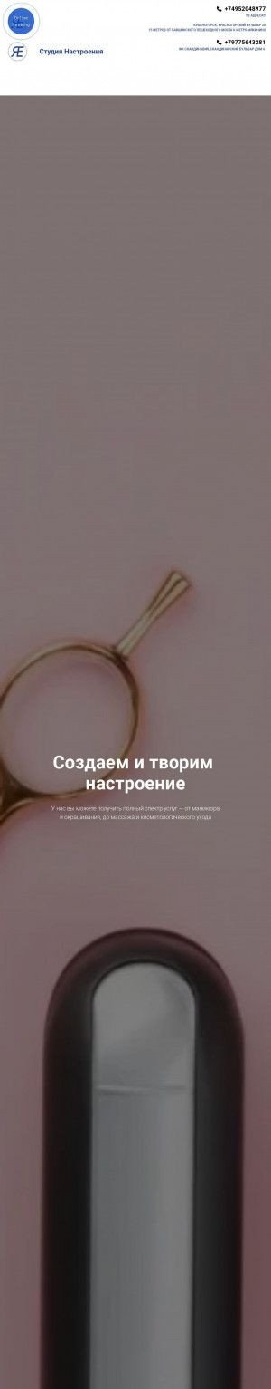 Предпросмотр для студиянастроения.рф — Студия Настроения и Красоты