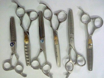 Подготовка ножниц для стрижки
